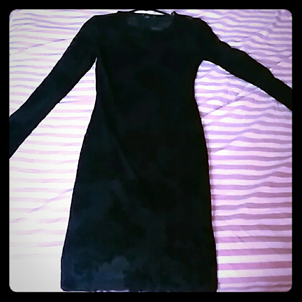 Lace see through cocktail dress